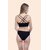 Women Black Cotton Bra Panty Lingerie Set