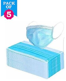 3 Ply Medical Surgical Dust Face Mask (Pack of 5)