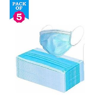3 Ply Medical Surgical Dust Face Mask (Pack of 5)