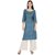 Dull Blue Bhagalpuri Kurta.