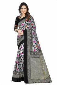 SVB SAREE Black Colour Mysore Silk Saree With Blouse Piece