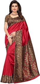 SVB Saree Maroon Silk Kalamkari Saree With Blouse
