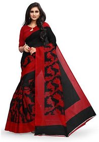 Svb Black Printed With Blouse Saree