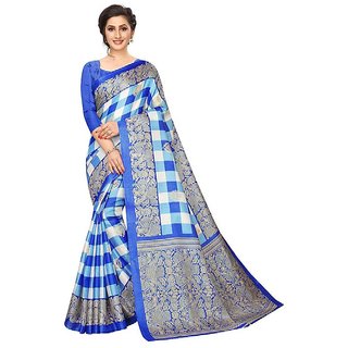 SVB Saree Blue Colour Khadi Silk Saree With Blouse Piece