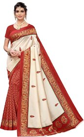 Sharda Creation Red Mysore Silk Printed With Blouse Saree