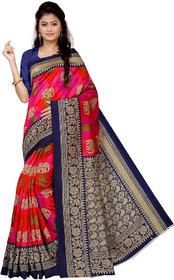 Sharda Creation Blue Mysore Silk Printed With Blouse Saree