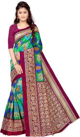 Sharda Creation Maroon Mysore Silk Printed With Blouse Saree