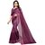 Sharda Creation Pink Striped Print Polycotton  Without Blouse Saree
