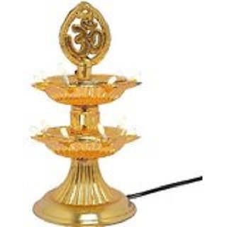 2 Layer New Electric Gold LED Bulb Lights Diya