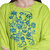 Fabclub Rayon Embroidered Straight Women Kurti (Lime Green)