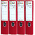 BindEx Premium Quality Office Voucher File (Red) Pack of 4