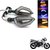 Auto Addict Bike Indicator Lights D shaped 4Pcs DRL (Blue) Indicator(Yellow) For TVS Apache RTR 160