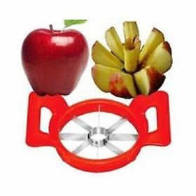 Multicolor Plastic Apple Cutter With Heavy Stainless Steel Blade