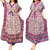 Ukal Combo Pack of 2 Women's Kaftan Dress Cover Up Nightwear Nighty Gown V-Neck Dress