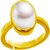 Raviour Lifestyle Pearl (Moti) 7.15 Ratti White Pearl 100% Original Gemstone Ashtadhatu Rashi Ratna Ring