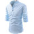 UniVibe Sky Blue Color Lilen Designer Kurta Style Shirts For Men's