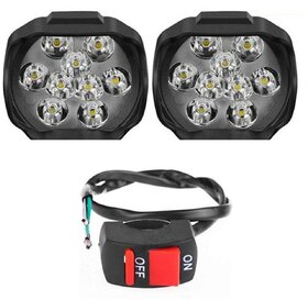 love4ride 9 LED Bike Fog light - Set of 2 (Switch Free)