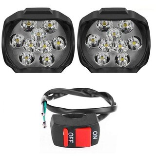 love4ride 9 LED Bike Fog light - Set of 2 (Switch Free)