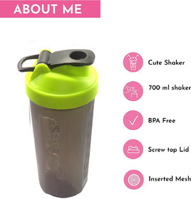 Protein Shaker Blender Bottle for Whey Protein Mix, Cycling, Gym Water Bottle Blender Filter 700ml
