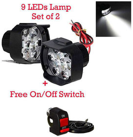 Buylink Original 9 LED Transformer Bike Fog Light (set of 2) BIKE Light