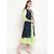 Alposh Sea Green Solid Woven With Navy Blue Shrugwith A-Line Dress And Flared Hem