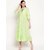Alposh Sea Green Solid Woven With Navy Blue Shrugwith A-Line Dress And Flared Hem