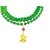 Raviour Lifestyle Lord Shiv Mahakal Shankar Mahadev shiv shakti Rudraksha Pendant With Green Hakik Agate 108 beads Mala