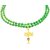 Raviour Lifestyle Mahakal Shiva Trishul Rudraksha Pendant With Green Hakik Agate 108 beads Mala