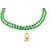 Raviour Lifestyle Lord Mahadev shivling with Rudraksha Pendant Temple Pendant With Green Hakik Agate 108 beads Mala