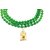 Raviour Lifestyle Lord Mahadev shivling with Rudraksha Pendant Temple Pendant With Green Hakik Agate 108 beads Mala