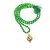 Raviour Lifestyle Lord shiv punchmukhi rudraksha Om pendant With Green Hakik Agate 108 beads Mala