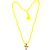 Raviour Lifestyle Mahakal Shiva Trishul Rudraksha Pendant With Yellow Hakik Agate 108 beads Mala