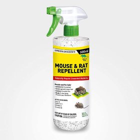 Natural Rodent Repellent Spray by Green Dragon  500ml, Keeps Mice & Rats Away, Ready to Use