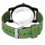 Plastic Green PVC Strip Men Analog Watch For Men  Boys