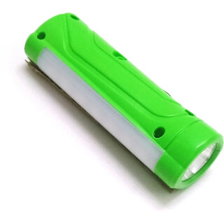 Buylink 3W LASER LED And 7 Hi-Power Mini Poket Torch Light 8 Hours Battery Backup Torch Emergency Light (Green) SML-TCH
