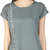 Fabclub Rayon Embroidered Asymmetric Designer Women Kurti (Gray)