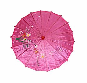 Kaku Fancy Dresses Japanese Umbrella Accessor for Costume/ Wedding Dance and Decoration Prop - Dark Pink Pack -1
