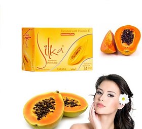 SILKA PAPAYA SKIN BRIGHTNESS SOAP  (135 g)