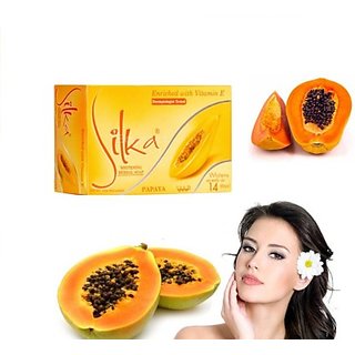 SILKA PAPAYA SKIN BRIGHTNESS SOAP  (135 g)