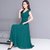 Westchic Women's Green V-Neck Long Dress