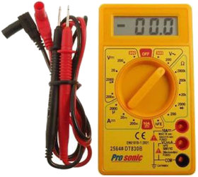 Stylopunk Digital Multimeter LCD AC DC Measuring Voltage Current Digital Multimeter (Yellow 2000 Counts).