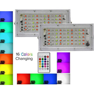 Stylopunk 50 Watts IP 65 Flood Light RGB - Pack of 2 (RGBPK2).