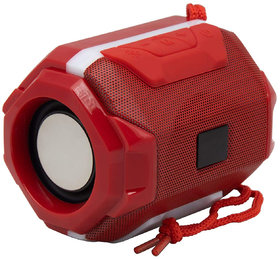 Stylopunk Choice-501 Portable Bluetooth Stereo Speaker with Alarm Clock,Aux, FM, SD Card, In-built Mic  USB Red.