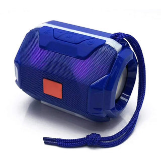 Stylopunk Choice-501 Portable Bluetooth Stereo Speaker with Alarm Clock,Aux, FM, SD Card, In-built Mic  USB Blue.
