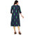 Urban Krowd Women Printed Khadi Cotton Straight Kurta  (Dark Blue, Green)