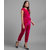 Vivient Women Pink Plain Velvet Jumpsuits
