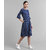 Vivient Women Nevy Blue Polkadot Printed Midi Dress