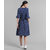 Vivient Women Nevy Blue Polkadot Printed Midi Dress