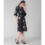 Vivient Women Black Low Floral Printed Midi Dress