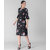 Vivient Women Black Low Floral Printed Midi Dress